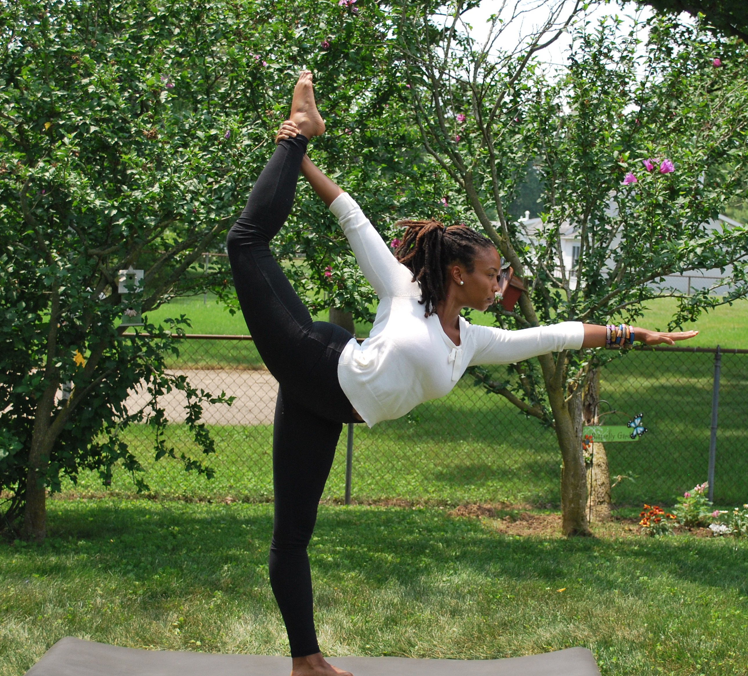 African American Woman and Yoga